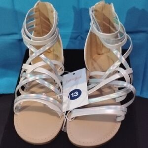 Cat & Jack Silver Gladiator Sandals